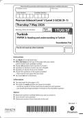GCSE EDEXCEL TURKISH MAY 2026 PAPER 3 QUESTION PAPER   MARKSCHEME &lpar;1TU0&sol;3F&rpar;