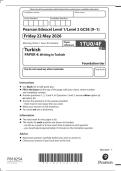 GCSE EDEXCEL TURKISH MAY 2026 PAPER 4 &lpar;FOUNDATION&rpar; QUESTION PAPER &lpar;1TU0&sol;4F&rpar;