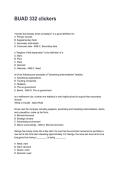 BUAD 332 clickers Latest &lpar;2026&sol;2027&rpar; Verified Answers by Experts&NewLine;