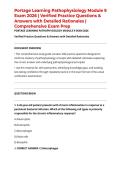 Portage Learning Pathophysiology Module 9 Exam 2026 &vert; Verified Practice Questions & Answers with Detailed Rationales &vert; Comprehensive Exam Prep