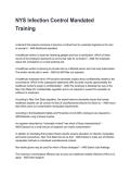NYS Infection Control Mandated Training Questions and Correct Answers with Rationales &lpar;2026&sol;2027&rpar;&NewLine;