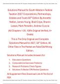 Solutions Manual South-Western Federal Taxation 2027 Corporations&comma; Partnerships&comma; Estates and Trusts 50e Annette Nellen&comma; James Young&comma; Brad Cripe&comma; Sharon Lassar&comma; Mark Persellin&comma; Andrew Cuccia
