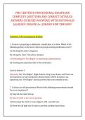 FME CERTIFIED PROFESSIONAL EXAM BANK &NewLine;COMPLETE QUESTIONS AND CORRECT DETAILED &NewLine;ANSWERS &lpar;VERIFIED ANSWERS&rpar; WITH RATIONALES &NewLine;&vert;ALREADY GRADED A&plus;&vert; &vert;BRAND NEW VERSION&excl;&excl; 
