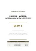 NUR 2502 EXAM 1 ACTUAL 2026&sol;2027 &vert; Multidimensional Care III &sol; MDC 3 - Rasmussen &vert; Complete Q&A with Rationales &vert; Pass Guaranteed - A&plus; Graded&NewLine;&NewLine;