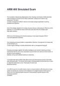 ARM 400 Simulated Exam Questions and Correct Answers with Rationales &lpar;2026&sol;2027&rpar;&NewLine;