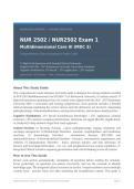 NUR 2502 EXAM 1 ACTUAL 2026&sol;2027 &vert; Multidimensional Care III &sol; MDC 3 - Rasmussen &vert; Complete Q&A with Rationales &vert; Pass Guaranteed - A&plus; Graded&NewLine;&NewLine;