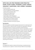 NFPA 1403 LIVE FIRE TRAINING EXAM PRACTICE&NewLine;EXAM &vert; STUDY GUIDE &vert; TESTBANK &vert; LATEST UPDATE&NewLine;2026&sol;2027 &vert; QUESTIONS &vert; 100&percnt; CORRECT ANSWERS