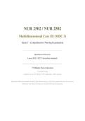 NUR 2502 EXAM 1 ACTUAL 2026&sol;2027 &vert; Multidimensional Care III &sol; MDC 3 - Rasmussen &vert; Complete Q&A with Rationales &vert; Pass Guaranteed - A&plus; Graded&NewLine;&NewLine;