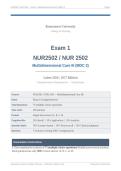 NUR 2502 EXAM 1 BUNDLE 2026&sol;2027 &vert; Multidimensional Care III &sol; MDC 3 - Rasmussen &vert; Complete Test Bank with Rationales &vert; Pass Guaranteed - A&plus; Graded