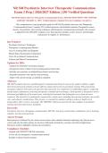 NR 548 Psychiatric Interview Therapeutic Communication Exam 2 2026-2027 QUESTIONS AND ANSWERS&NewLine;ALREADY GRADED A&plus;&period; 100&percnt; Verified Solutions &vert; Updated Per Latest Guidelines &vert; Graded A&plus;