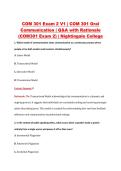 COM 301 Exam 2 V1 &vert; COM 301 Oral &NewLine;Communication &vert; Q&A with Rationale &NewLine;&lpar;COM301 Exam 2&rpar; &vert; Nightingale College 