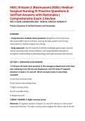 MDC III Exam 2 &lpar;Rasmussen&rpar; 2026 &vert; Medical-Surgical Nursing III Practice Questions & Verified Answers with Rationales &vert; Comprehensive Exam 2 Review