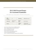 WGU D363 PRE-ASSESSMENT ACTUAL EXAM 2026&sol;2027 &vert; Personal Finance 100&percnt; Complete Questions & Answers &vert; Already Graded A&plus; &vert; Pass Guaranteed - A&plus; Graded&NewLine;&NewLine;
