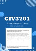 CIV3701 Assignment 1 2026 - Distinction &vert; Due 13 August 2026