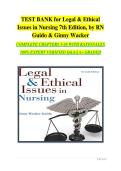 Legal & Ethical Issues in Nursing Test Bank 7th Edition &lpar;Guido&rpar; &vert; Chapters 1-20 Q&A&NewLine;&NewLine;