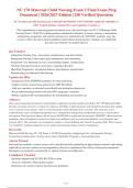 NU 170 Maternal Child Nursing Exam 3 2026-2027 QUESTIONS AND ANSWERS ALREADY GRADED A&plus;&period;&NewLine;100&percnt; Verified Solutions &vert; Updated Per Latest Guidelines &vert; Graded A&plus;