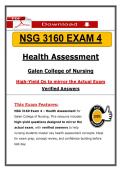 Galen NSG 3160 Exam 4 &ndash; Health Assessment &lpar;Latest 2026&sol;2027 Update&rpar; Questions and Answers&comma; 100&percnt; Verified Graded A&plus;