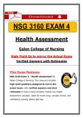 NSG 3160 Exam 4 &ndash; Health Assessment &lpar;Latest 2026&sol;2027 Update&rpar; Actual Questions & Answers &lpar;Galen College of Nursing&rpar;&NewLine;