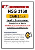 NSG 3160 Exams 1&ndash;4 Health Assessment &lpar;Latest 2026&sol;2027 Update&rpar; Actual Questions & Answers &lpar;Galen College of Nursing&rpar;