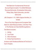 Test Bank Fundamental Financial Accounting Concepts 11e &lpar;2024 Release&rpar;  Thomas Edmonds&comma; Christopher Edmonds&comma; Philip Olds&comma; Mark Edmonds&comma; Jennifer Edmonds