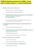 NURS 224 Final Exam Practice Test &lpar;PDF&rpar; &vert; Latest &NewLine;2026&sol;27 Update Graded A&plus; &vert; Instant Pdf Download 