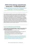 FGCU Civic Literacy Actual Exam &ndash; Florida Gulf Coast University &lpar;FGCU&rpar; Testing Services &ndash; 2026&sol;2027 Academic Year &ndash; Verified Questions and Answers for University-Level Students