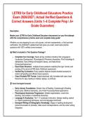 LETRS FOR EARLY CHILDHOOD EDUCATORS &lpar;UNITS 1&ndash;4&rpar; ULTIMATE EXAM BUNDLE &lpar;2026&sol;2027 UPDATED&rpar;  Pass your &ast;&ast;LETRS for Early Childhood Educators Unit Assessments and Final Post-Test&ast;&ast; on your first try&excl;  Fully updated to align with the latest &ast;&ast;Lexia LETRS curri