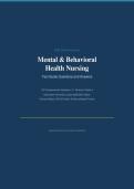 NUR2459 FINAL EXAM 2026&sol;2027 &vert; Mental & Behavioral Health Nursing &vert; Rasmussen Verified Q&A &vert; Pass Guaranteed - A&plus; Graded&NewLine;&NewLine;