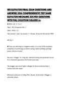 100&lowbar;ELEVATOR&lowbar;FINAL&lowbar;EXAM&lowbar;QUESTIONS&lowbar;AND&lowbar;ANSWERS&lowbar;2026&lowbar;COMPREHENSIVE&period;