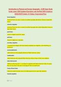 Introduction to Physical and Human Geography - D199 Exam Study &NewLine;Guide Latest 2026 Updated Questions and Verified 100&percnt; Solutions &NewLine;&lpar;2026&sol;2027&rpar; Grade&colon; A&plus;&vert;Status&colon; Guaranteed Pass 