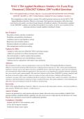 WGU C784 Applied Healthcare Statistics OA Exam Prep&NewLine;Document &vert; 2026&sol;2027 Edition &vert; 200 Verified Questions