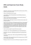 EPA Lead Supervisor Exam Study Guide Questions and Correct Answers with Rationales &lpar;2026&sol;2027&rpar;&NewLine;