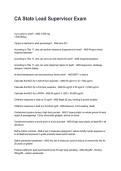 CA State Lead Supervisor Exam Questions with Comprehensive Rationales &lpar;2026&sol;2027&rpar;