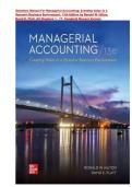 Solutions Manual For  Managerial Accounting&colon; Creating Value in a Dynamic Business Environment&comma; 13th Edition by Hilton &vert; ISBN-13 &rlm; &colon; &lrm; 978-1264100699 &vert;  Verified Chapter's 1 - 17 &vert; Complete