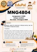 MNG4804 Assignment 2 &lpar;COMPLETE ANSWERS&rpar; 2026 &lpar;235255&rpar; - DUE 30 August 2026