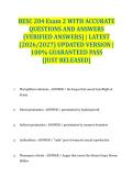 BESC 204 Exam 2 WITH ACCURATE QUESTIONS AND ANSWERS &lpar;VERIFIED ANSWERS&rpar; &vert; LATEST &lpar;2026&sol;2027&rpar; UPDATED VERSION &vert; 100&percnt; GUARANTEED PASS &lbrace;JUST RELEASED&rcub;