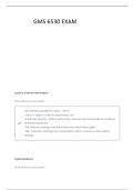 GMS 6530 FINAL EXAM