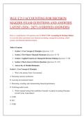 &NewLine;WGU C213 ACCOUNTING FOR DECISION MAKERS EXAM QUESTIONS AND ANSWERS LATEST &lpar;2026 &sol; 2027&rpar; &lpar;VERIFIED ANSWERS&rpar;&NewLine;&NewLine;