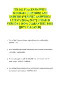 ITN 262 Final EXAM WITH ACCURATE QUESTIONS AND ANSWERS &lpar;VERIFIED ANSWERS&rpar; &vert; LATEST &lpar;2026&sol;2027&rpar; UPDATED VERSION &vert; 100&percnt; GUARANTEED PASS &lbrace;JUST RELEASED&rcub;
