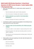 Adult Health HESI Review Questions & Answers 2026 &vert; Latest Study Guide &vert; Complete Nursing Exam Prep