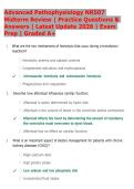 NR507 Advanced Pathophysiology Midterm Review Questions & Answers 2026 &vert; Latest Study Guide &vert; Complete Exam Prep