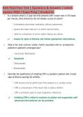 AHA PALS Post-Test Questions & Answers 2026 &vert; Latest Study Guide &vert; Complete Pediatric Advanced Life Support Exam Prep