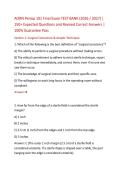 AORN Periop 101 Final Exam &vert; 150 Practice Questions & Answers 2026-2027&NewLine;&NewLine;