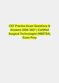 NBSTSA Certified Surgical Technologist &lpar;CST&rpar; Questions & Verified Answers PDF &vert; Comprehensive Certification Practice Test &vert; 2026&ndash;2027