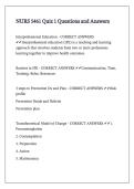 NURS 5461 Quiz 1 Questions and Answers
