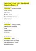 Swift River - Peds Exam Questions & Answers &lpar;Grade A&plus;&rpar;&period;docx&NewLine;&NewLine;
