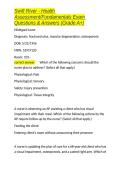 Swift River - Health Assessment Fundamentals Exam Questions & Answers &lpar;Grade A&plus;&rpar;&period;docx&NewLine;&NewLine;