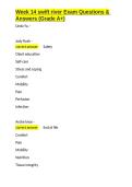 Week 14 swift river Exam Questions & Answers &lpar;Grade A&plus;&rpar;&period;docx&NewLine;&NewLine;