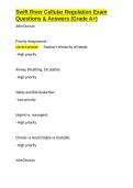 Swift River Cellular Regulation Exam Questions & Answers &lpar;Grade A&plus;&rpar;&period;docx&NewLine;&NewLine;