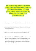 MICN LA County Final EXAM WITH ACCURATE QUESTIONS AND ANSWERS &lpar;VERIFIED ANSWERS&rpar; &vert; LATEST &lpar;2026&sol;2027&rpar; UPDATED VERSION &vert; 100&percnt; GUARANTEED PASS &lbrace;JUST RELEASED&rcub;